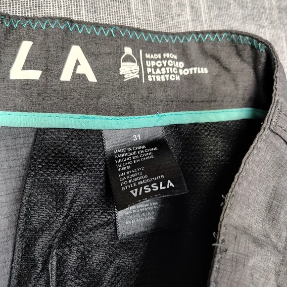 Vissla‎ Shorts Mens Size 31 Gray Walkshorts Stretch Casual Quick Dry - Picture 7 of 13